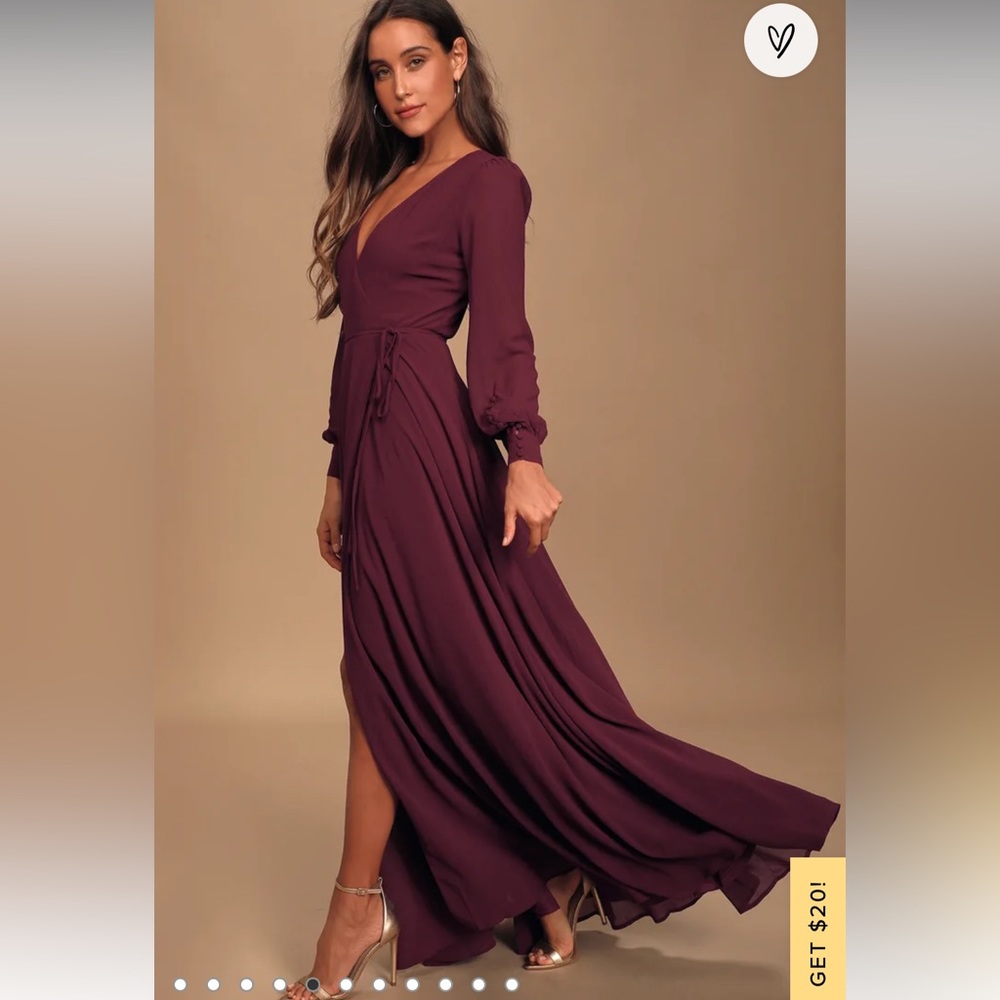 Lulus Burgundy Dress NWT - Picture 2 of 5